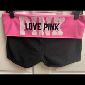 LOVE PINK Bright Pink Yoga Shorts